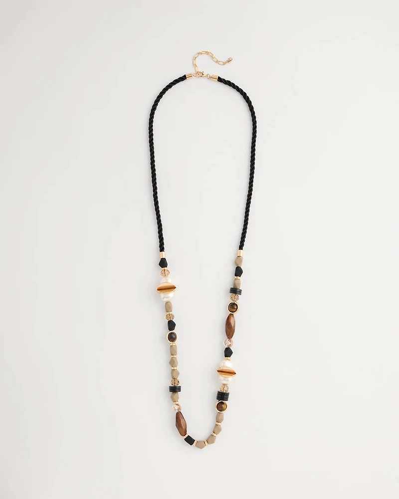 Single-Strand Resin Tiger's Eye Necklace