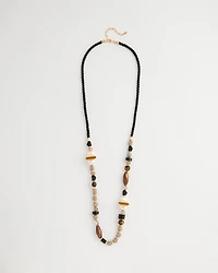 Single-Strand Resin Tiger's Eye Necklace