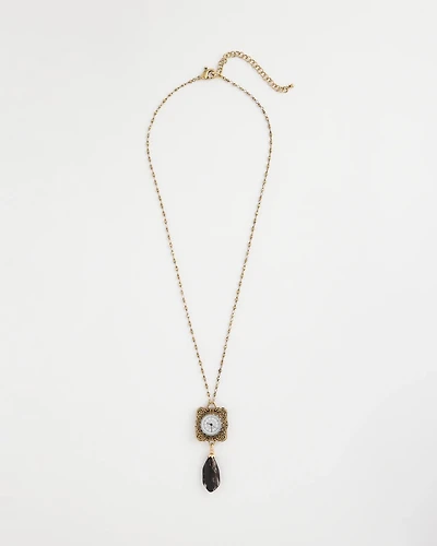Clock Pendant Necklace