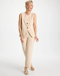 Split Hem Crepe Vest