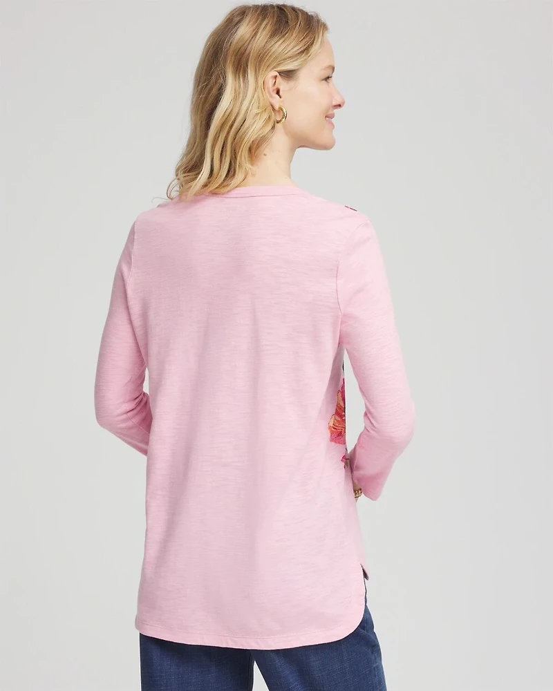 Floral 3/4 Sleeve Tee