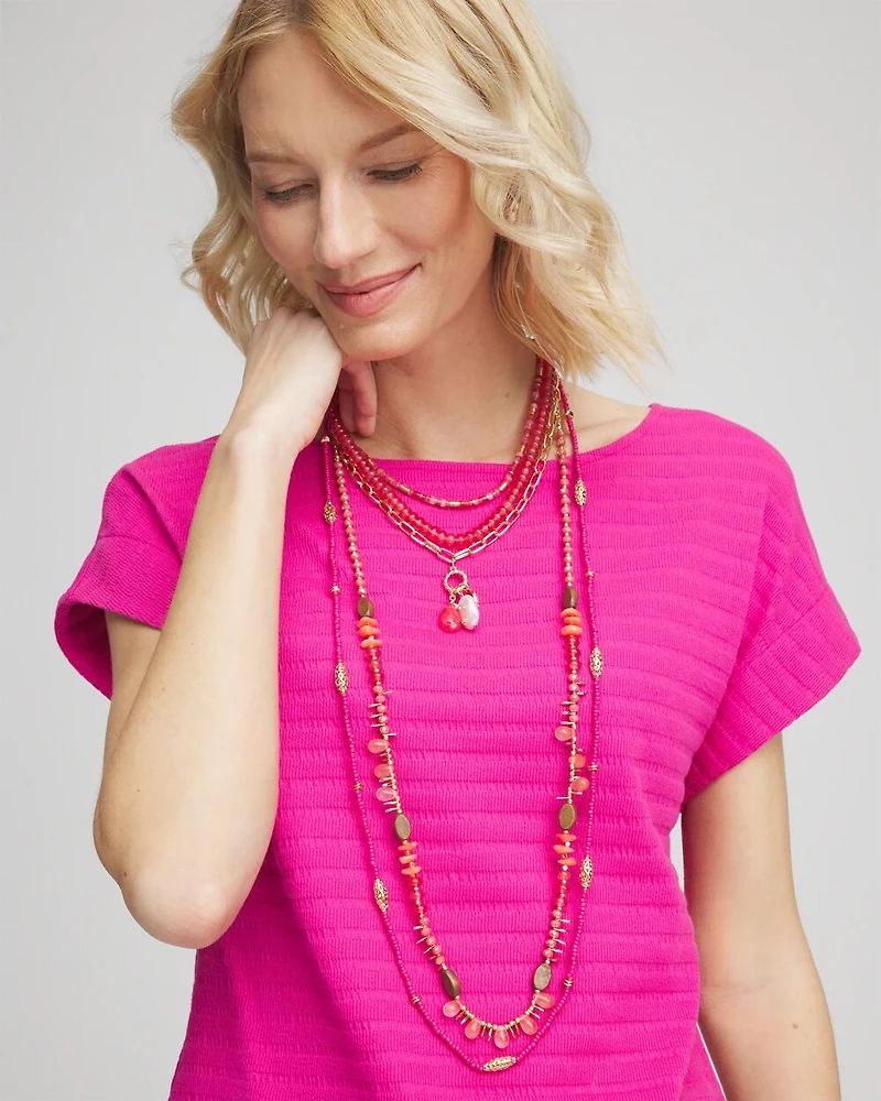 Convertible Beaded Pendant Necklace