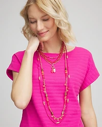 Convertible Beaded Pendant Necklace