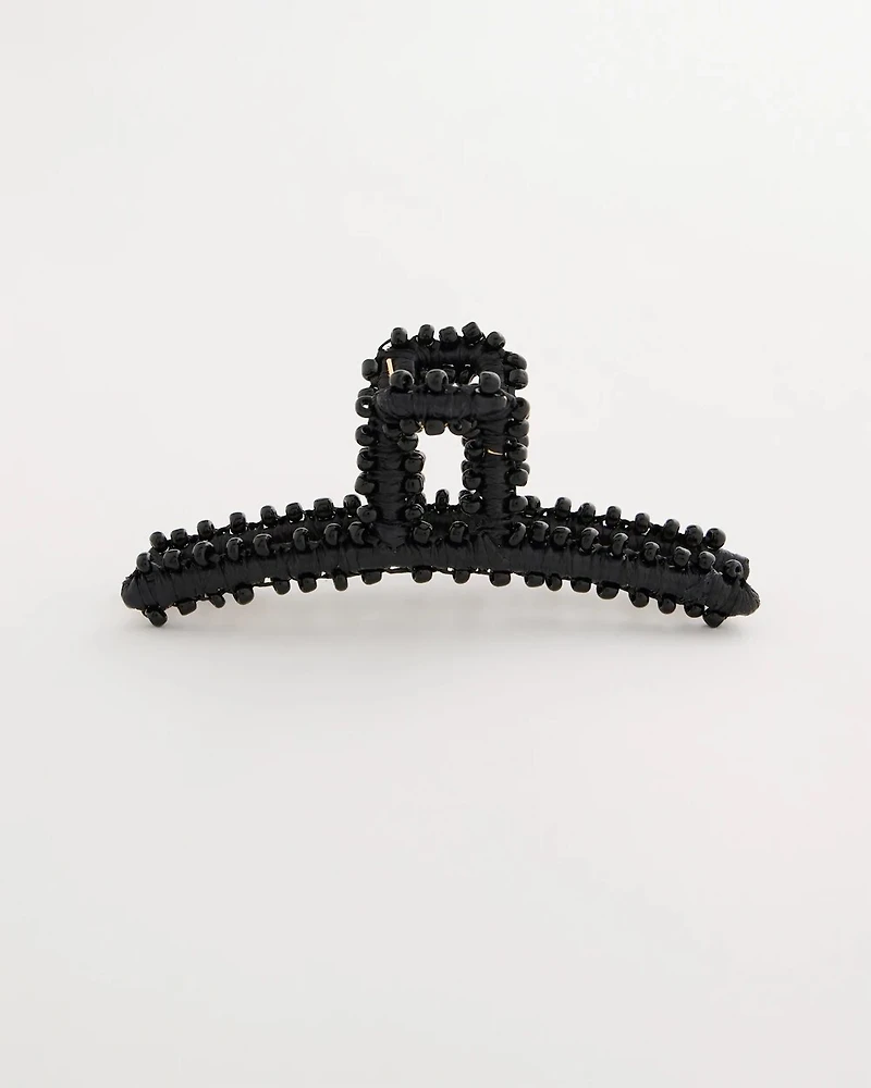 Black Raffia Hair Clip