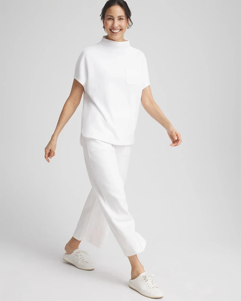 Zenergy® Beach Slub Funnel Neck Pullover Top