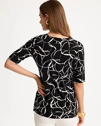 Abstract Touch of Cool™ Elbow-sleeve Layering Tee