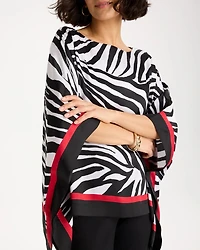 Woven Animal Print Poncho