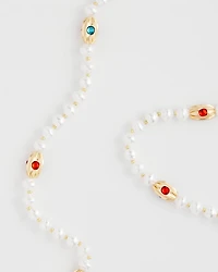 Goldtone Faux Pearl Single-Strand Necklace