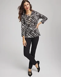 Printed Pima 3/4 Sleeve Tee