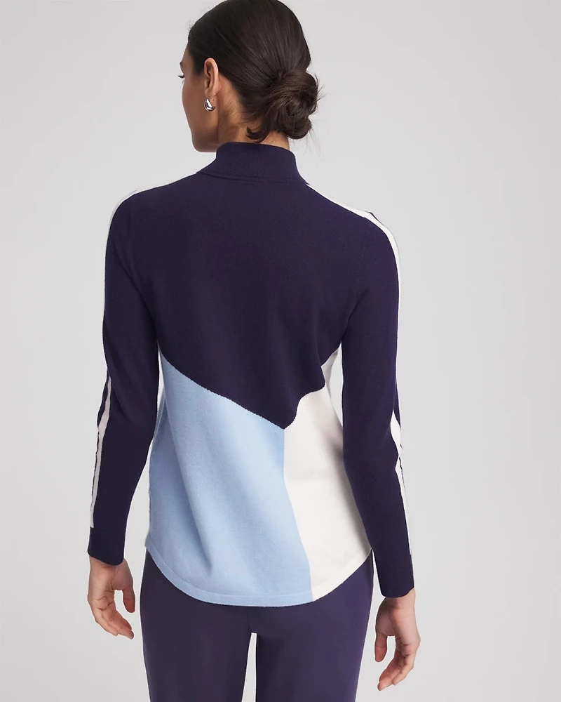 Zenergy® Luxe Colorblock Half-Zip Pullover