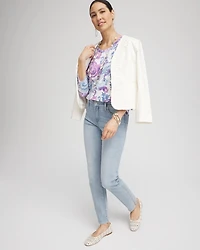 Paisley Slub Scoop Neck Tee