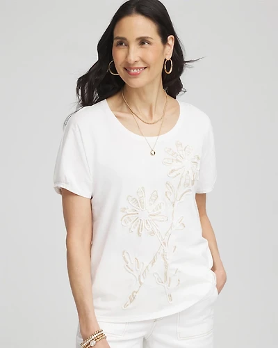 Artisanal Embroidered Short Sleeve Tee