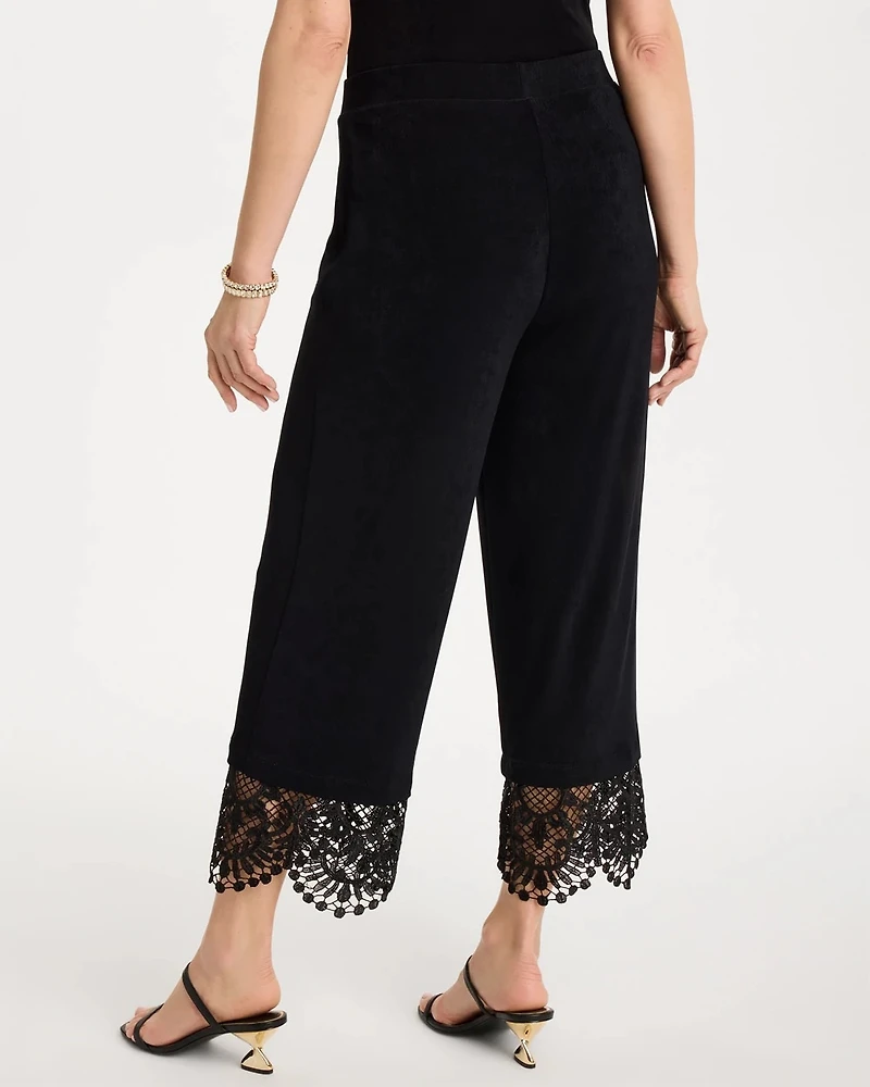 Travelers™ Lace Trim Cropped Pants