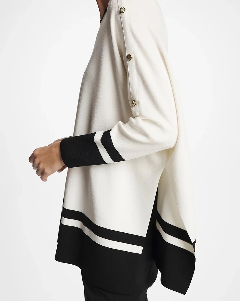 Button Detail Poncho