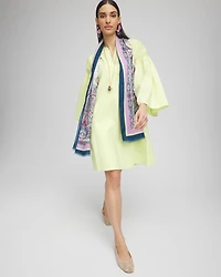 Cotton Voile Bell Sleeved Dress