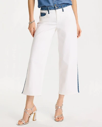 Girlfriend Straight Colorblock Jeans