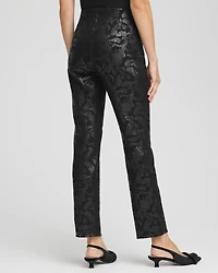 Juliet Black Foiled Slim Ankle Pants