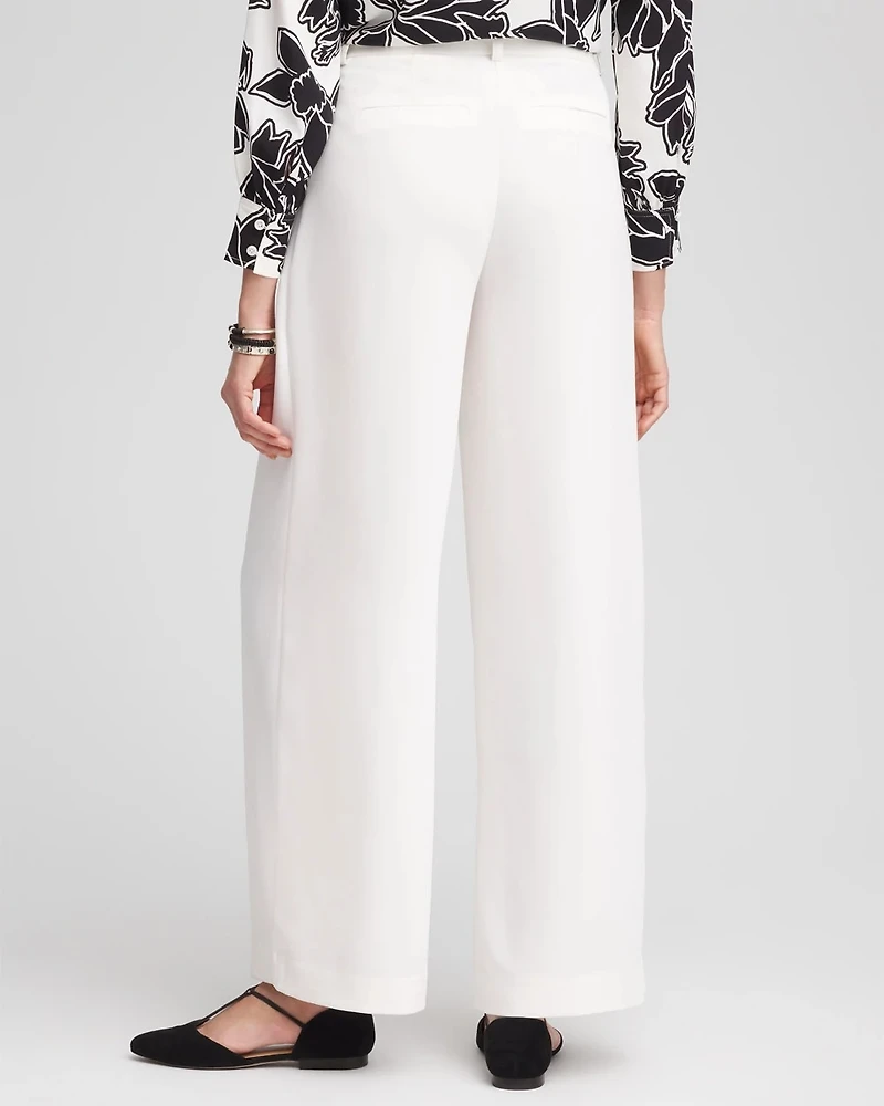 Crepe Pleated Relaxed Pants
