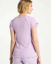 Textured Knit Lettuce Raglan Tee
