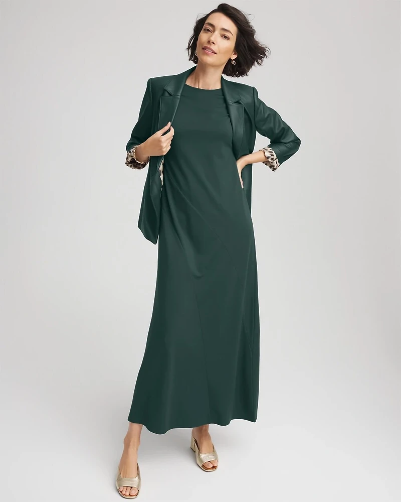 Dolman-Sleeve Ponte  Maxi Dress