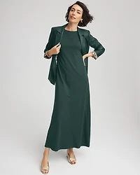 Dolman-Sleeve Ponte  Maxi Dress