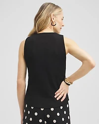 Ribbed High Neck Tank
