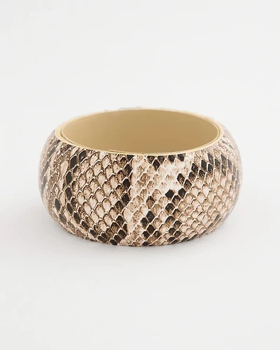 Snake Textured Rounded Bangle