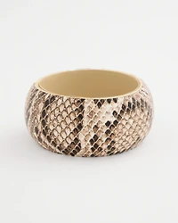 Snake Textured Rounded Bangle
