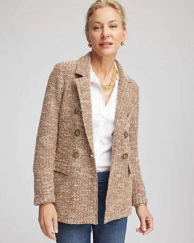 Tweed Double-Breasted Blazer