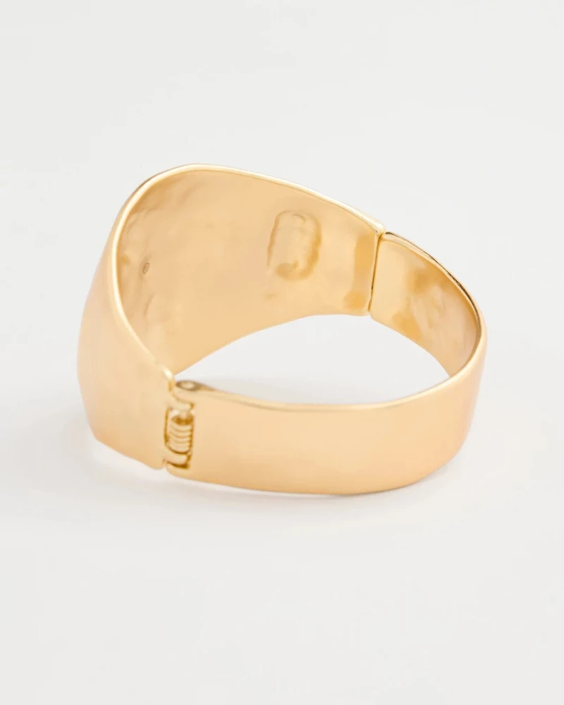 Textured Hinge Cuff Bracelet