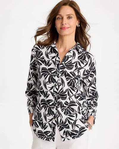 No Iron Linen Palm Shirt