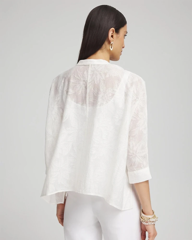 Black Label™ Button Up Cape Hem Top