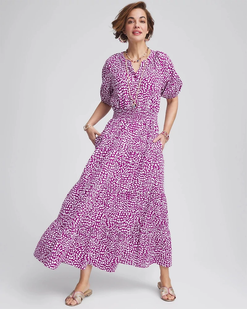 Smocked Waist Maxi Dress