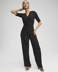 Petite Elbow Sleeve Jumpsuit