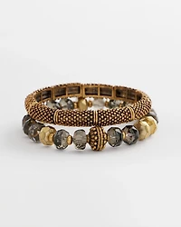 Beaded Stretch Set of Two Bracelets