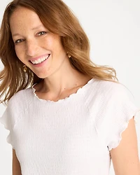 Textured Knit Lettuce Raglan Tee