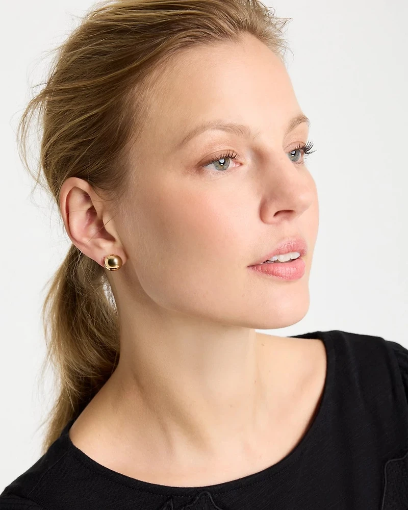 Mini Goldtone Sphere Stud Earrings