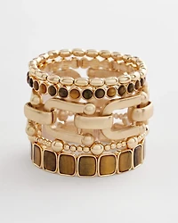 Chico's Originals Neutral Round Stretch Bracelet