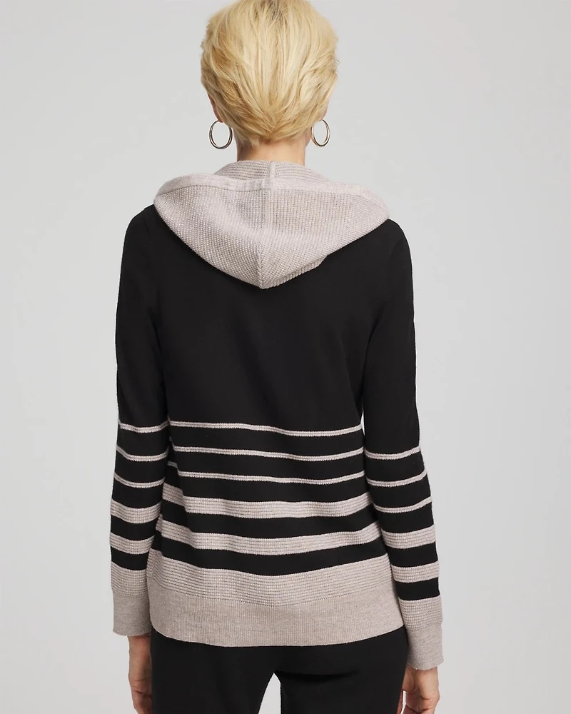 Zenergy® Luxe Metallic Striped Sweater
