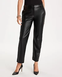 Emme Faux Leather Straight Ankle Pants