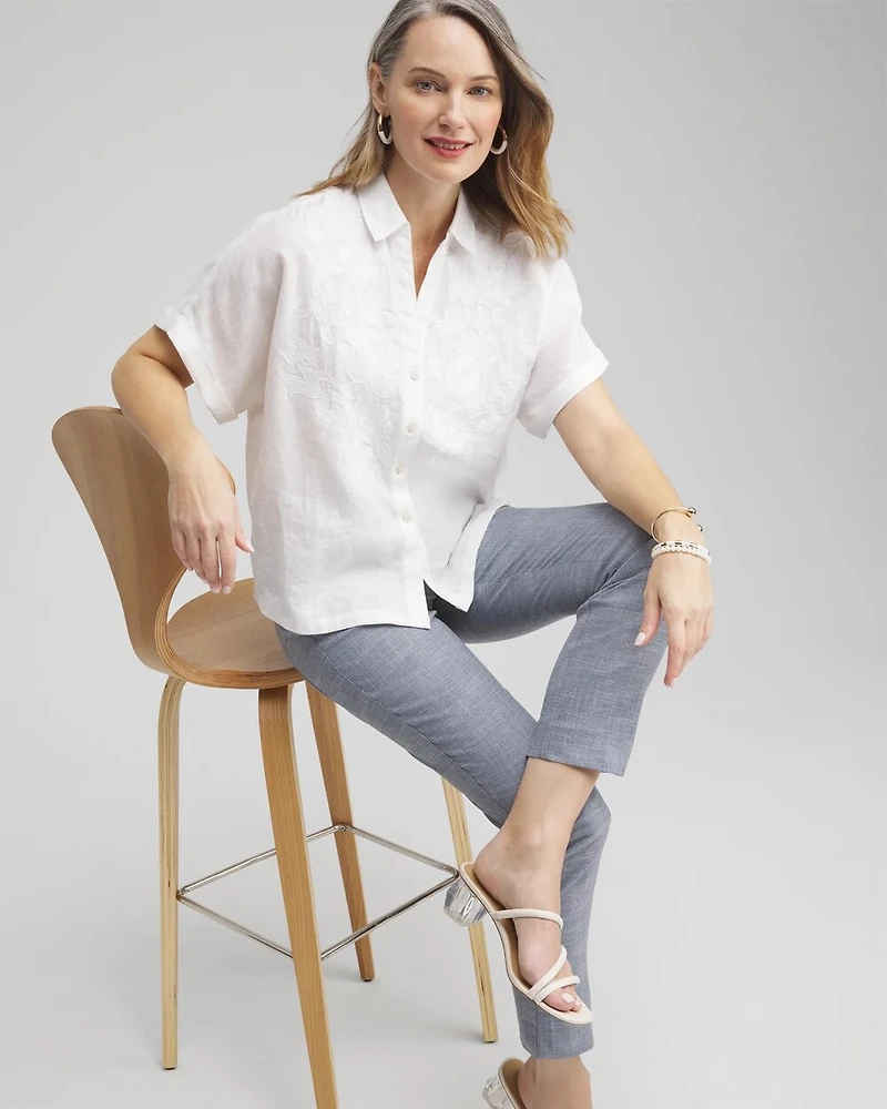 Brigitte Heather Print Ankle Pants
