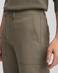 Petite Bi-Stretch Straight Ankle Pants