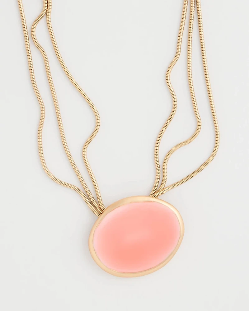 Coral Pendant Necklace