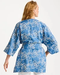 Woven Embroidered Belted Kimono