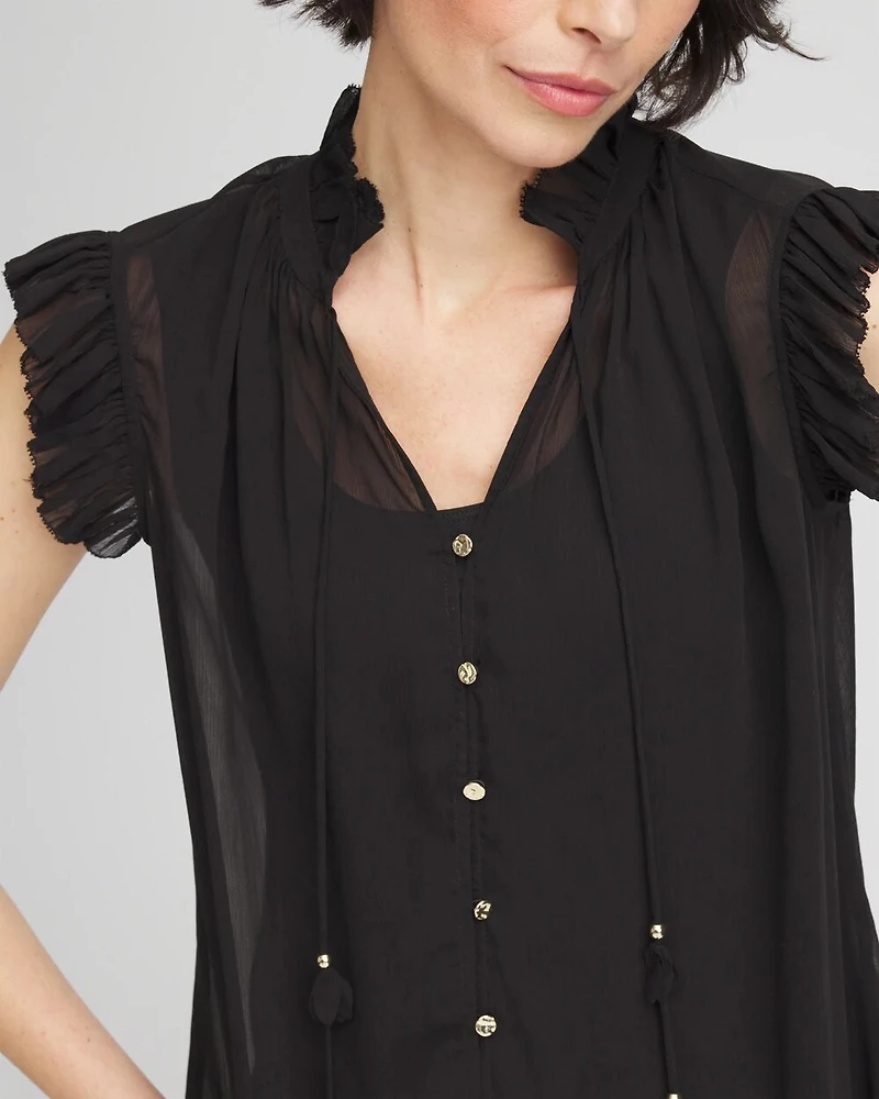 Ruffle Collar Blouse