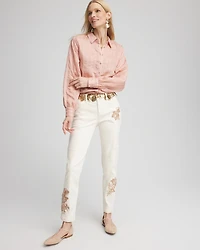 Classic Soft Button-front Blouse