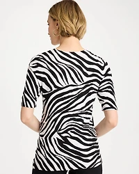 Ella Zebra Crewneck Pullover Sweater
