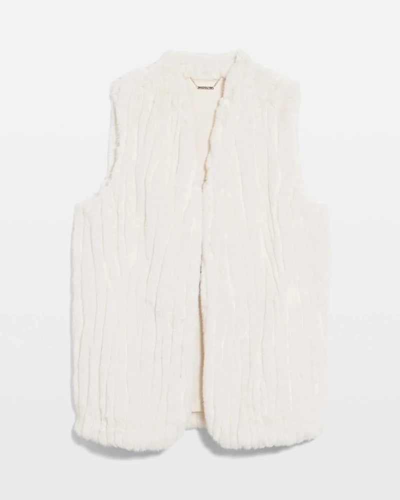 Elongated Faux Fur Vest