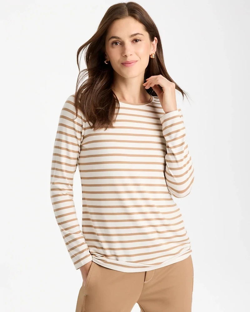Touch of Cool™ Striped Layering Tee