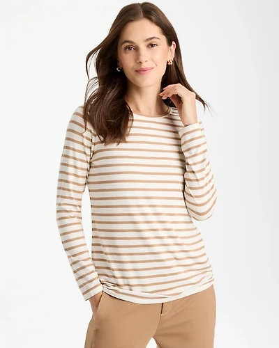 Touch of Cool™ Striped Layering Tee